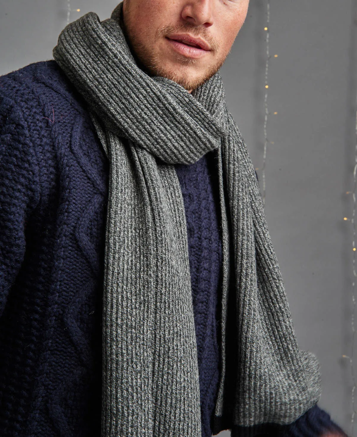 Кардиган из 100% шерсти однотонный высококачественный вязаный шарф с логотипом под заказ