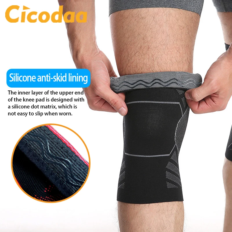 Custom New High Quality Compression Sport Basketball Football Leg Knee Cycling Leg Long Sleeve Knee Brace Support