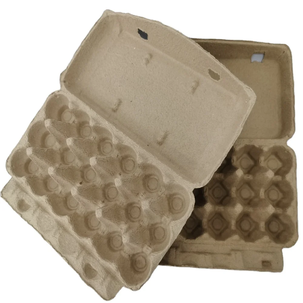 Best Selling Factory Wholesale Bio-Degradable Pulp 6/8/10/12/15/30 Cells Egg Tray Best Carton for Food Storage