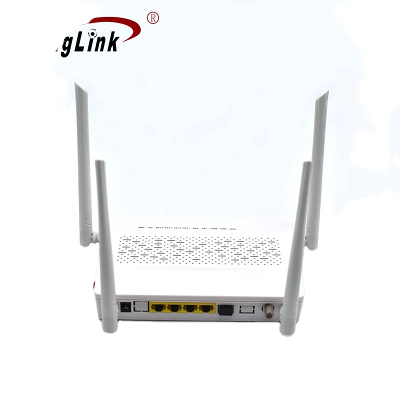Hot selling ONU Dual Band AC Wifi 4 GE Router 2.4G 5G with CATV USB ports EPON GPON GEPON XPON ONU Ftth compatible HUAWEI ZTE