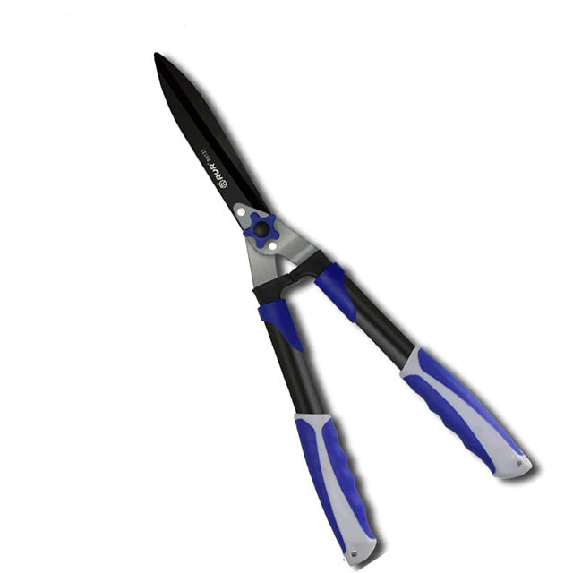 Premium Hedge Shear SK5 Steel Large Wave Shark Mouth  Retractable Aluminum Alloy Rod/Thickend lever comfortable rubber handle