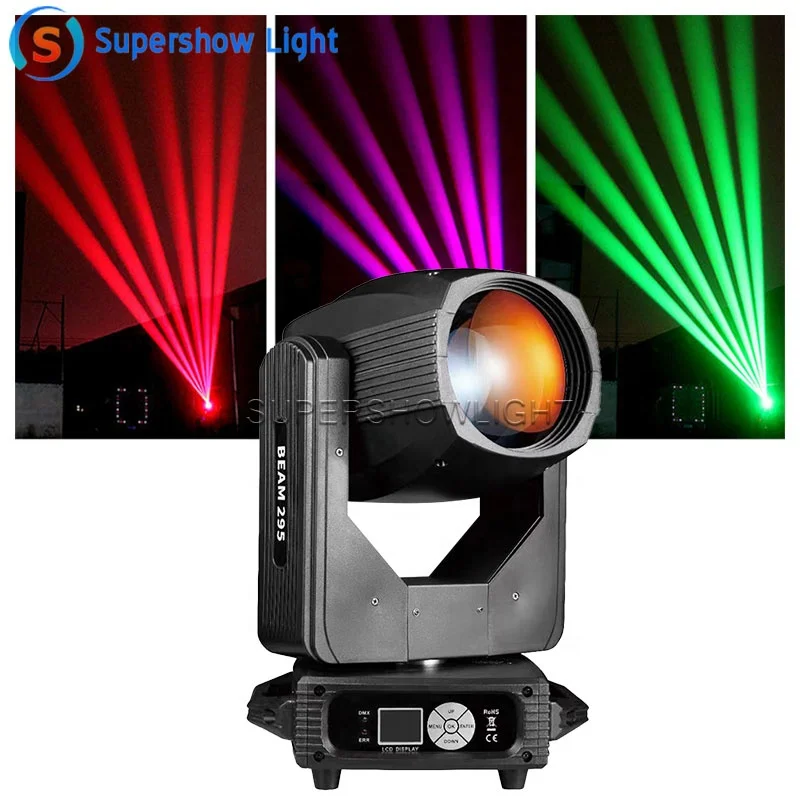 Supershow prismatic rainbow effect beam 295 moving head 295w beam 14r moving head light for stage lighting