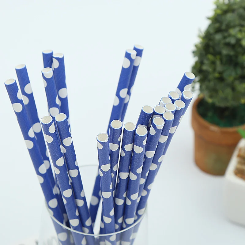 High Quality Biodegradable Kraft Craft Paper Big Straws Food Grade Wrapped Drinking Straws Bubble Tea