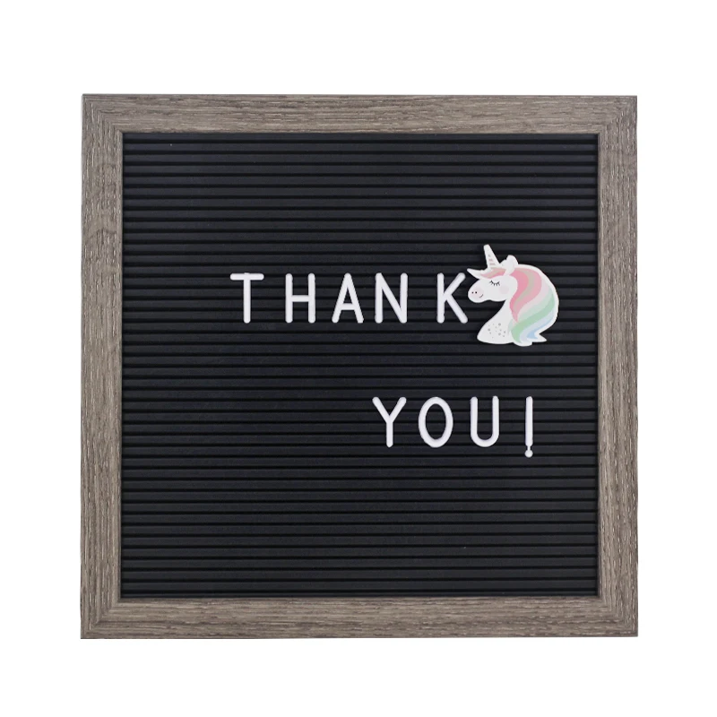 
Wooden color Plastic Felt Letter Board   10x10 Message Board Including 340pcs plastic Letters and canvas Bag  (60712345951)