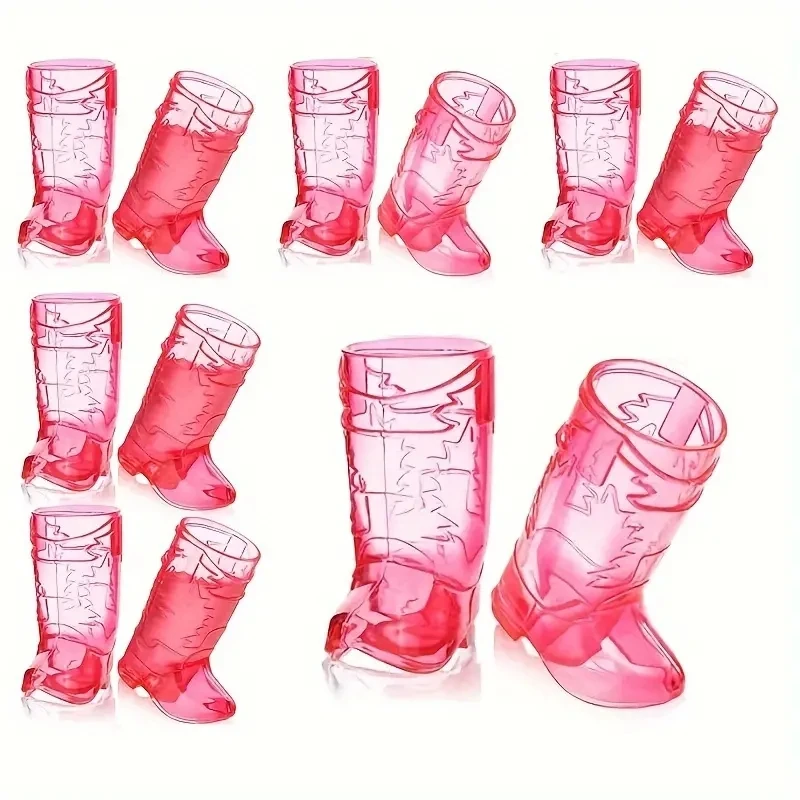 Reusable Mini Cowboy Boot Shot Glasses Western Cowboy Beer Mugs Cool Party Cups Brown Cowboy Cowgirl Party Decorations Supplies