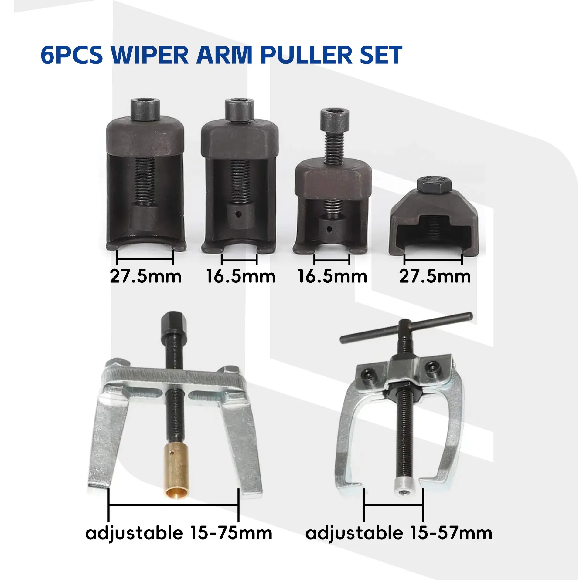6pcs Universal Windshield Wiper Arm Puller Extractor Removal Tool Kit For A.U.D.I P.O.R.S.C.H.E B.M.W F.O.R.D B.E.N.Z H.O.N.D.A