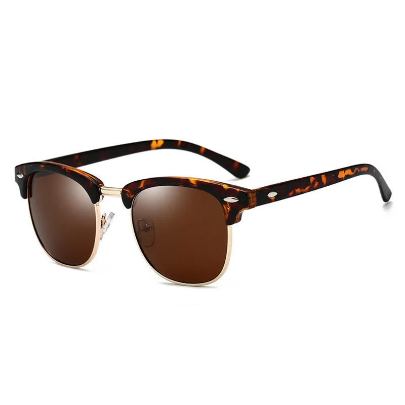 Factory Hot Sale Metal Frame sunglasses Men Women Color Filter Polarized Sports Sunglasses half frame mens vintage sunglasses