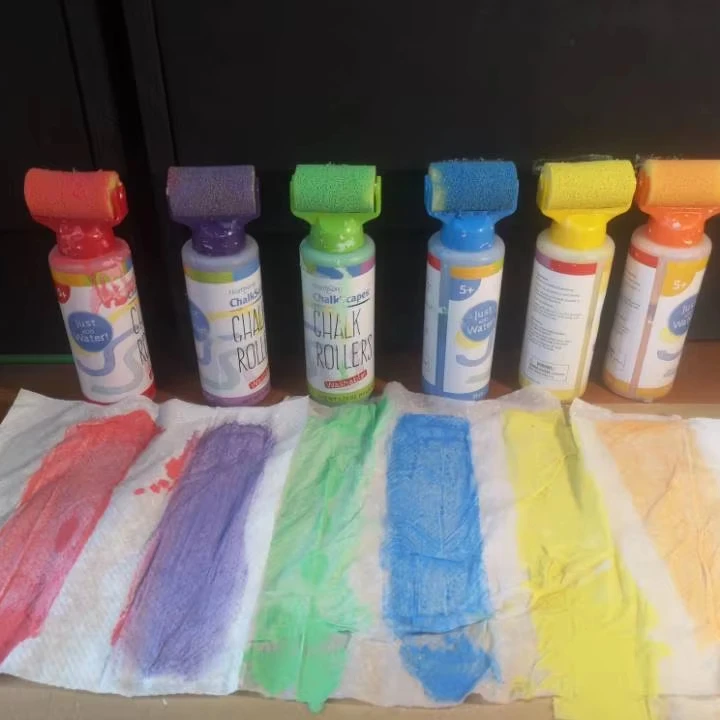 Spray Liquid Chalks for Sidewalk Drawing-Includes Purple,Green,Pink,Orange,Yellow,Blue, chalck spray kit for outdoor game