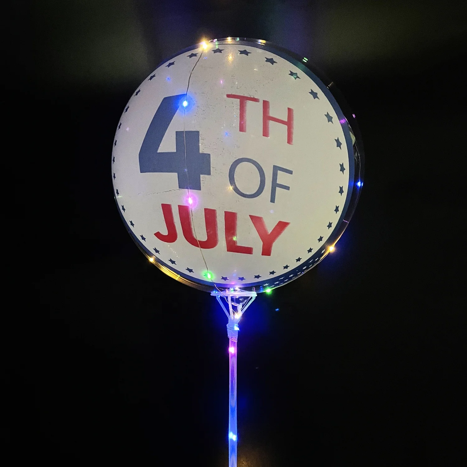 Helium Stuffing New Year Christmas Wedding Party Bubble Balloons Round Confetti Feather LED Light Up Bobo Balloons with Print