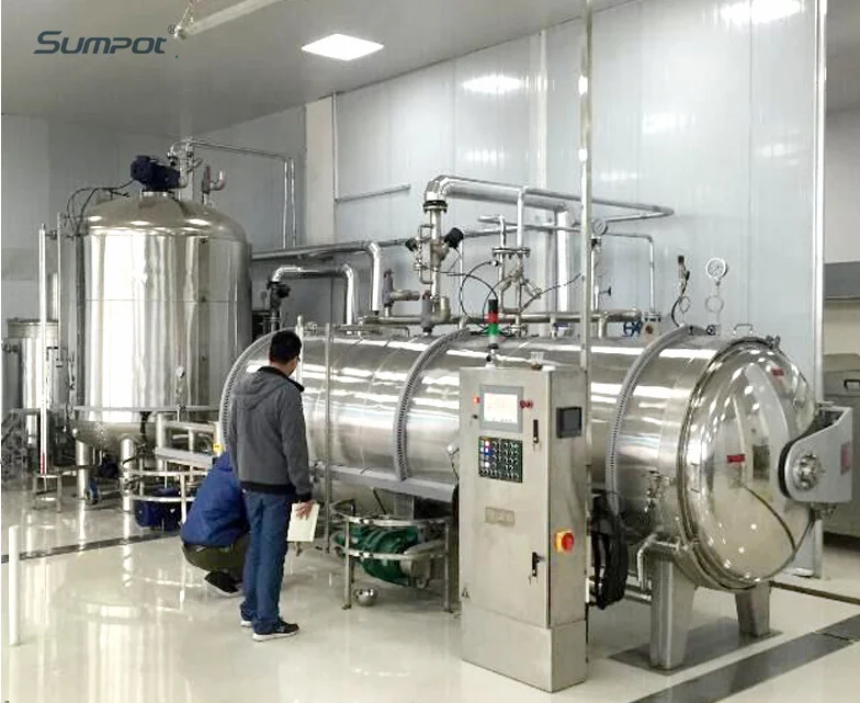 SUMPOT for Juice concentrate Pure fruit pulp automatic shaking water spray sterilization retort