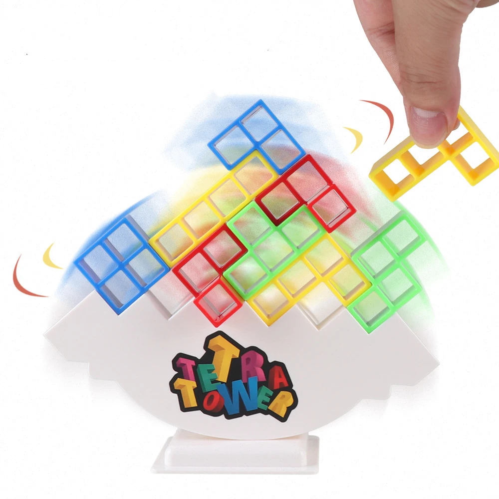 3d Tetras Tower Balance Brinquedo Of Балансирующий русский строительный блок 16 блоков игры/