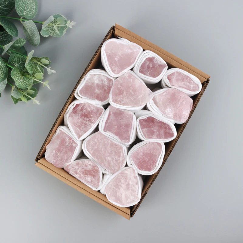 Wholesale Crystals Healings Quartz Natural Crystal Amethyst Red Jasper Clear Quartz Raw Stone Gift Set Box Accept Customization