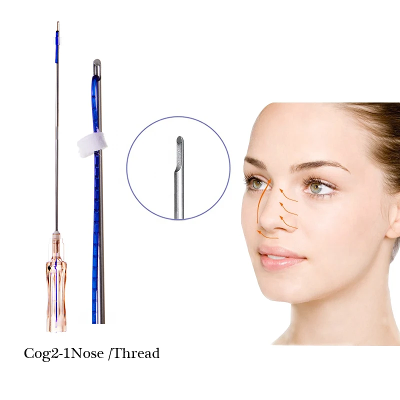 Korean supplier good price 19g38mm 19g 50mm 60mm nose absorbable pdo thread for nose lifting