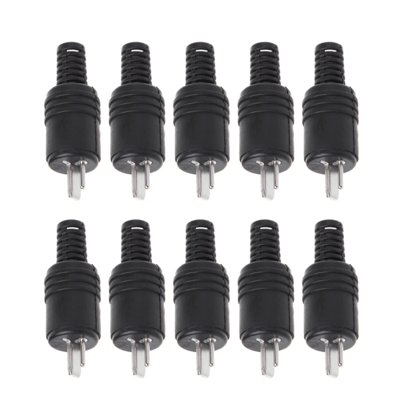 Wholesale 10 PCS  2 Pin American Polarized DIN Connectors Speaker Hifi Loudspeaker Cable Solder Power Baile  Plug