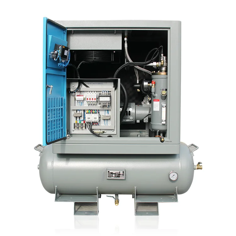 15HP Permanent Magnetic Motor PM VSD Screw Compressor with Air Dryer Tank