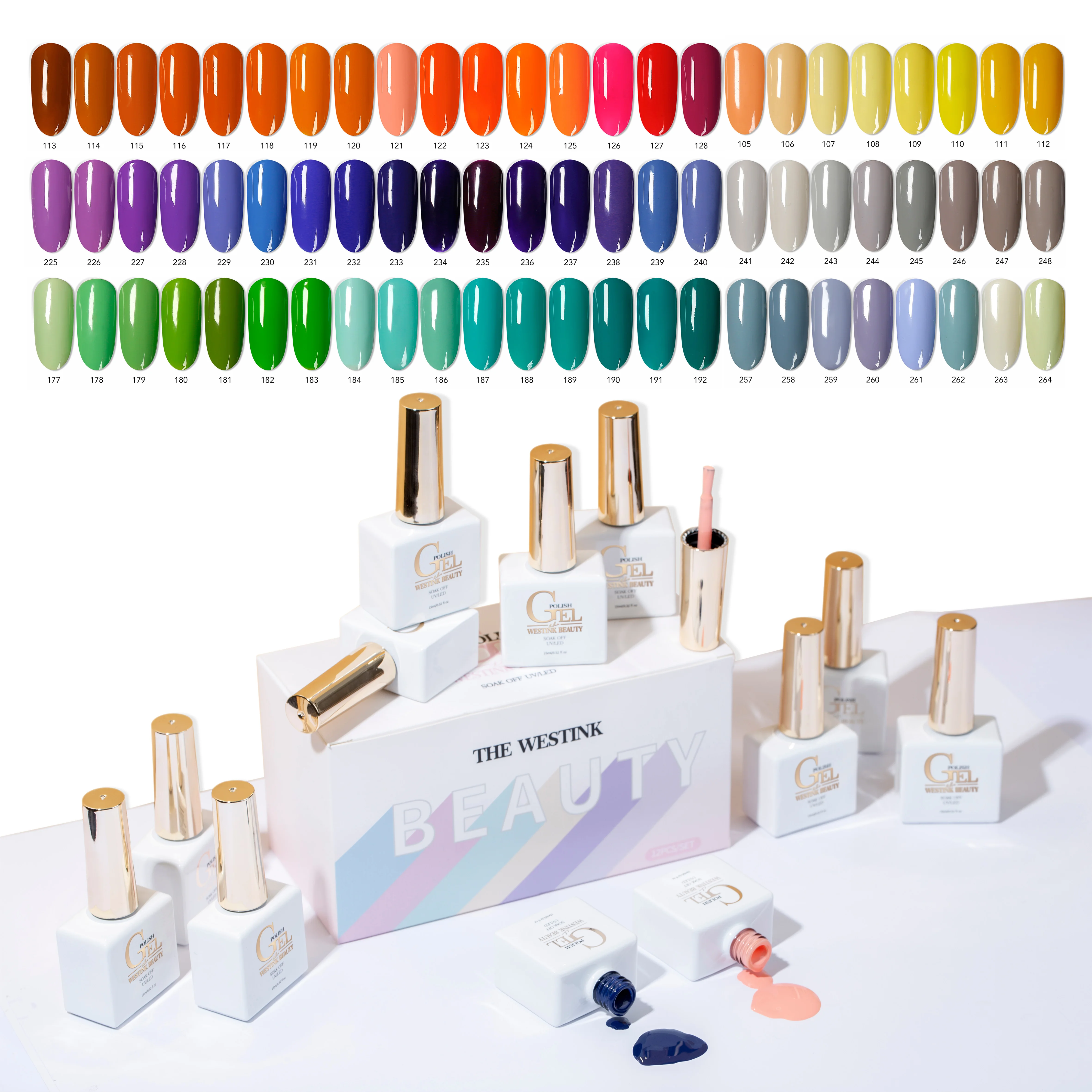15ml Gel Polish Custom 453Colors Gel Nail Polish Set  Flash Colorful Nail  for Wholesale