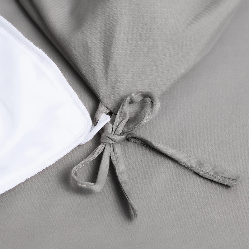 Wholesale Solid Color 100% Cotton Bedding Bed Duvet Cover Set Long Staple Cotton Satin Quilt Cover Gray