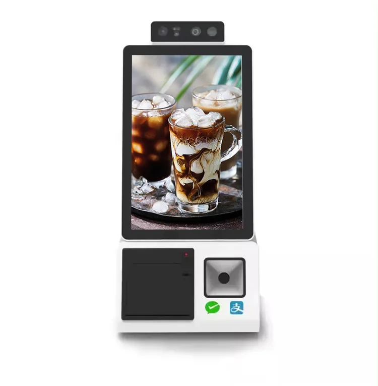 Countertop Self-Ordering Terminal All In One Tablet Self-Service Touch Screen POS System Kiosk For Cafe Retail Store