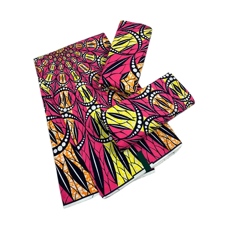 African Fabric Single Wax Fabric Ankara High Quality Wax Cotton Fabric Dress