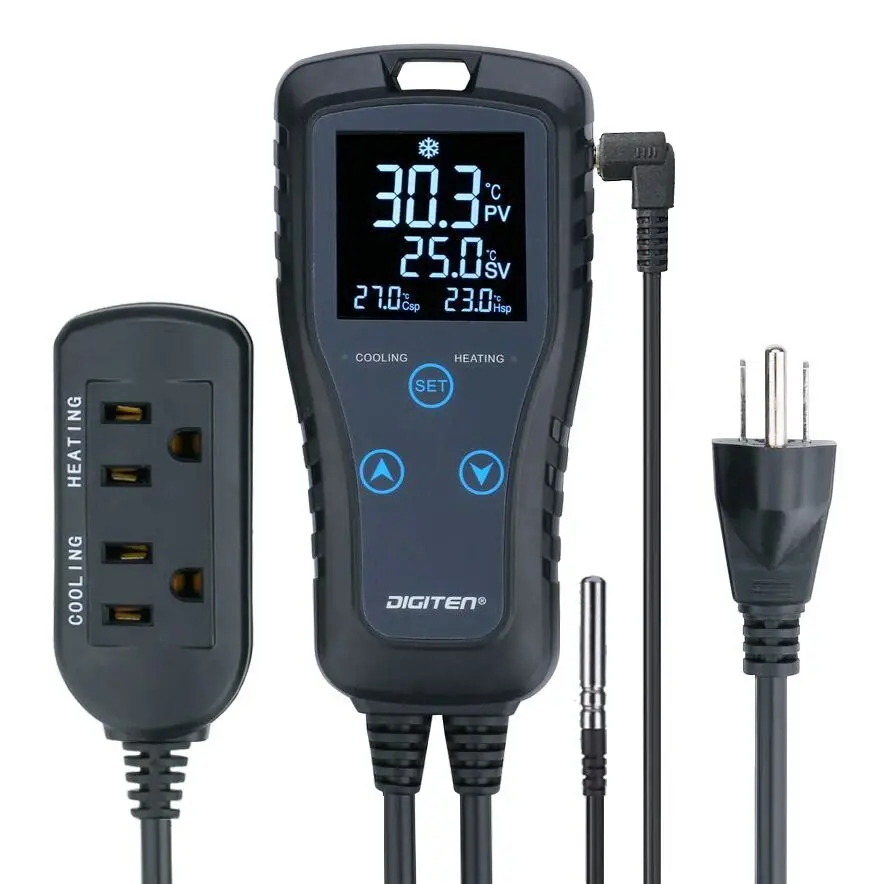 100-240V 2-Staged Digital Thermostat Temperature Controller