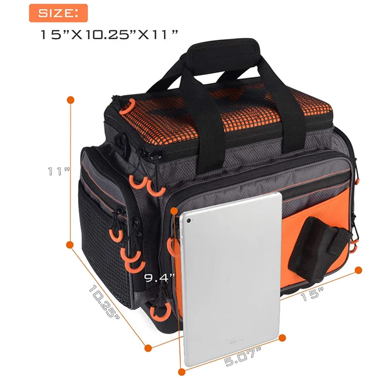 large lures bait packaging fishing bag storage case waterproof camping hiking fly fishing box