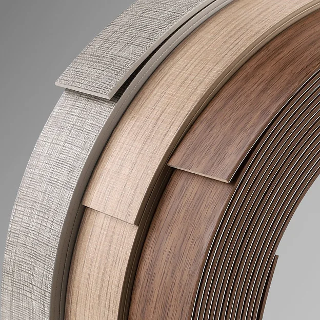 Good Quality Wood Grain Edge Banding Accessories Pvc Plastic Decoration Wood Edge Banding Strip for Furniture Cabinet