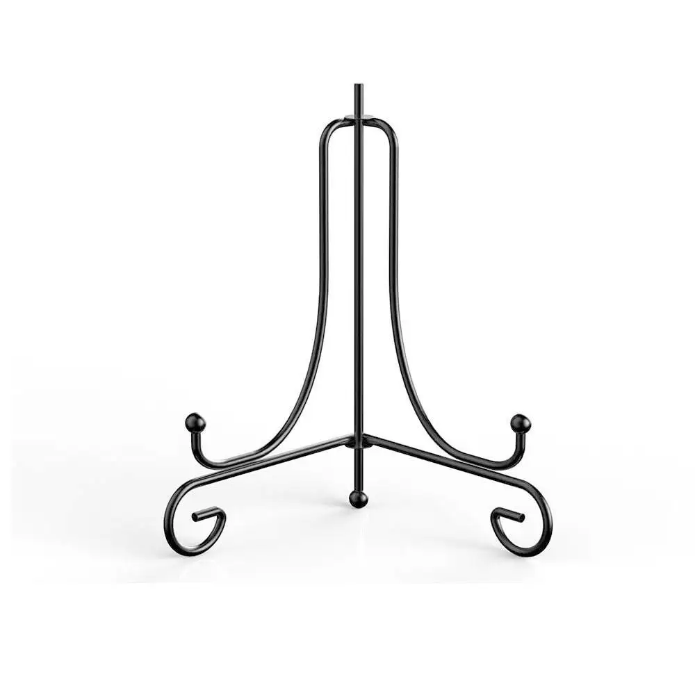 Gold Color Folding Iron Dish Plate Display Easel Stand And Photo Frame