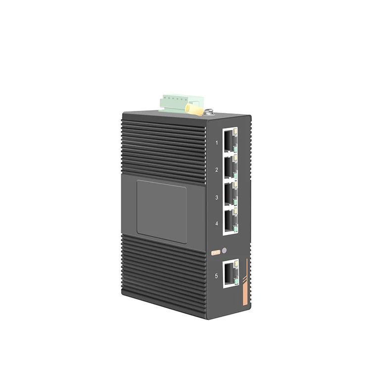12V 24V 48VDC 5 port 100base industrial grade din rail industrial ethernet switch 100m 5 ports
