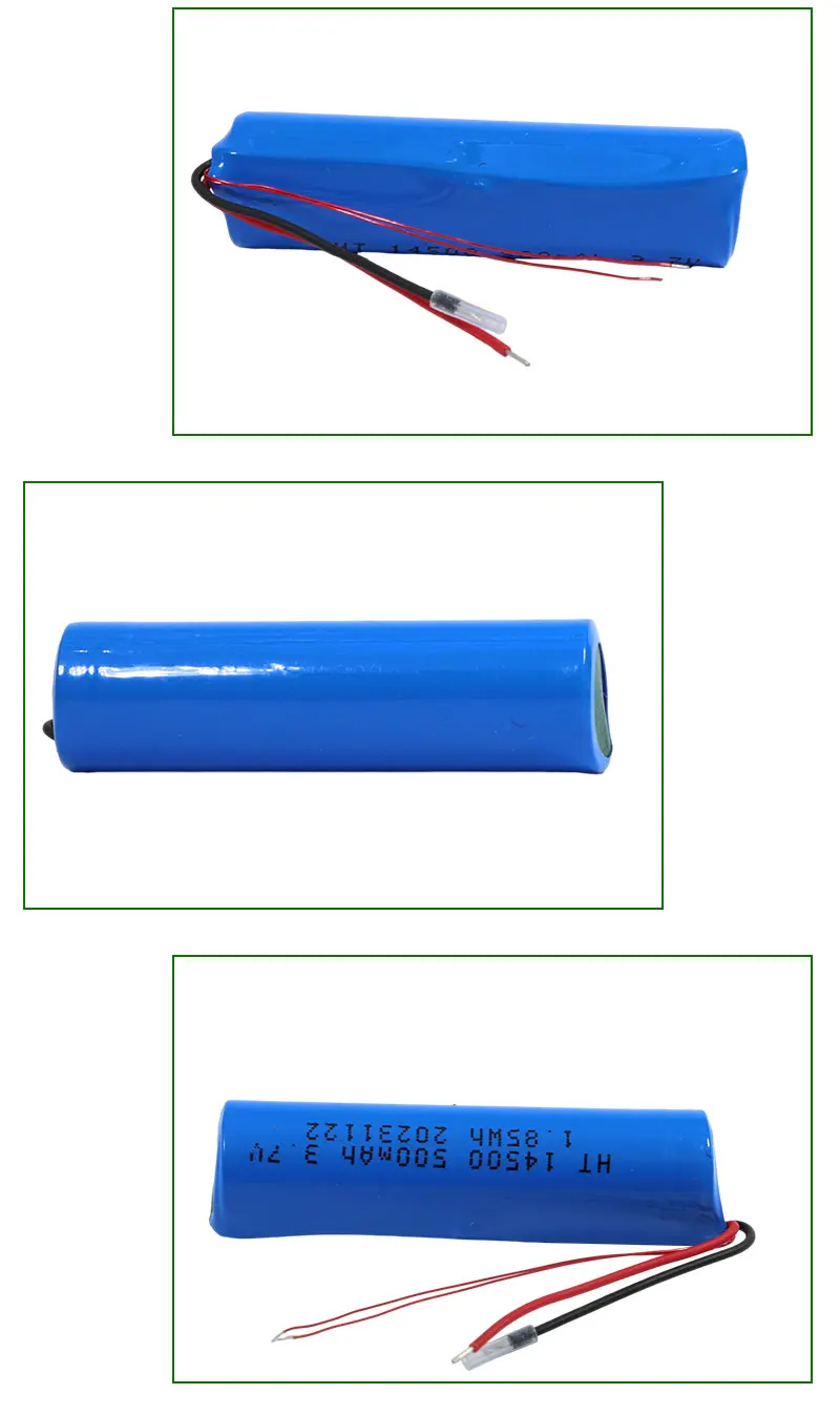 Rechargeable 1S1P Lithium-ion Battery 3.7v 500mah 14500 Battery Pack with NTC for POS Machinery
