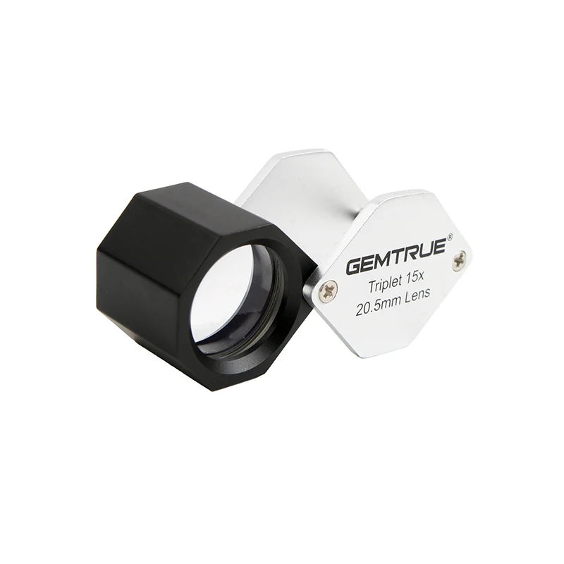 GemTrue Brand High Quality 15x 20.5mm Jewelry Magnifier Optical Triplet Diamond Magnifiers