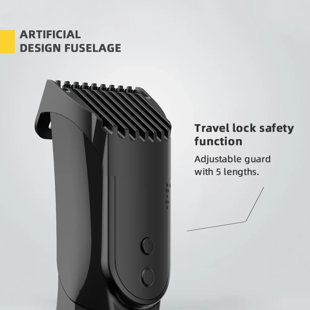 LILIPRO Professional IPX7 Waterproof Gentleman Tie Design Groin Body Hair Trimmer Type C USB Charging Electric Beard Shaver