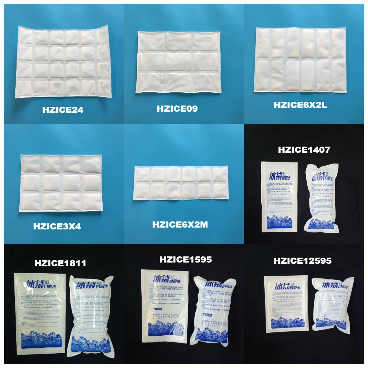 Seafood Packaging Dry Ice Pack Sheet Absorption Water Fabric Reusable Freezer Dry Ice Cold Packs