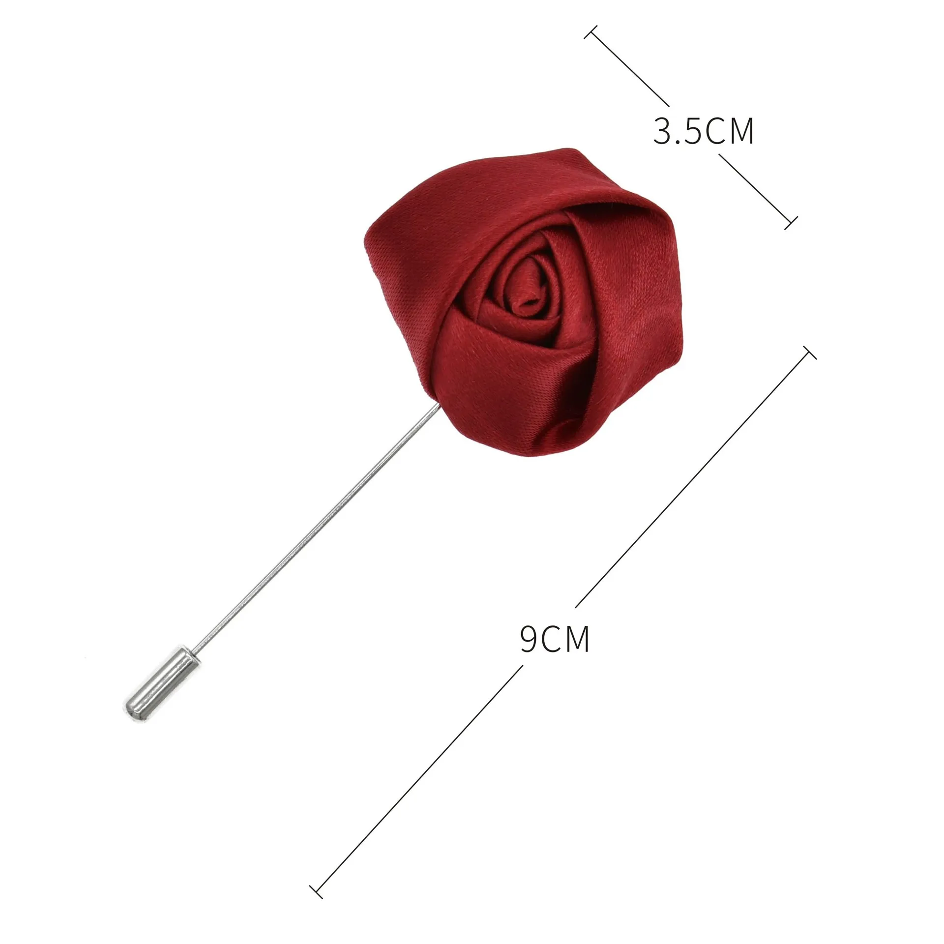 China Manufacturer Beautiful Handmade Artifical Fabric Rose Flower Lapel Pin Flower Brooches For Decoration Cheap Brooches