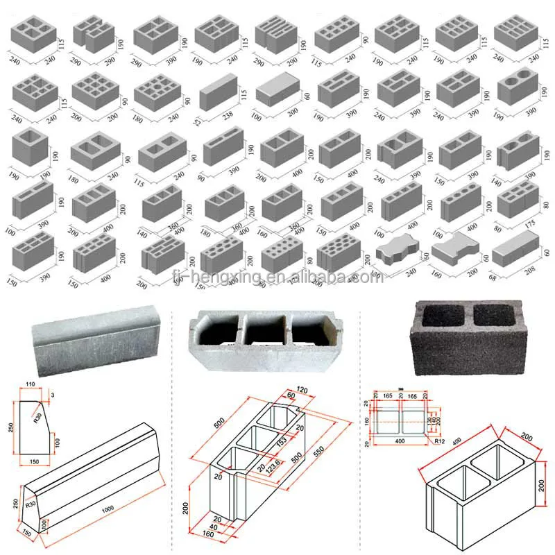 Multi-function concrete block making  brick machine concrete interlock paver block machinery