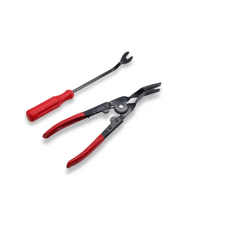 2pcs set Car lamp pliers+6-inch screwdriver Car Door Card Panel Trim Upholstery Remover and Clip Removal Pliers Pry Tool Set