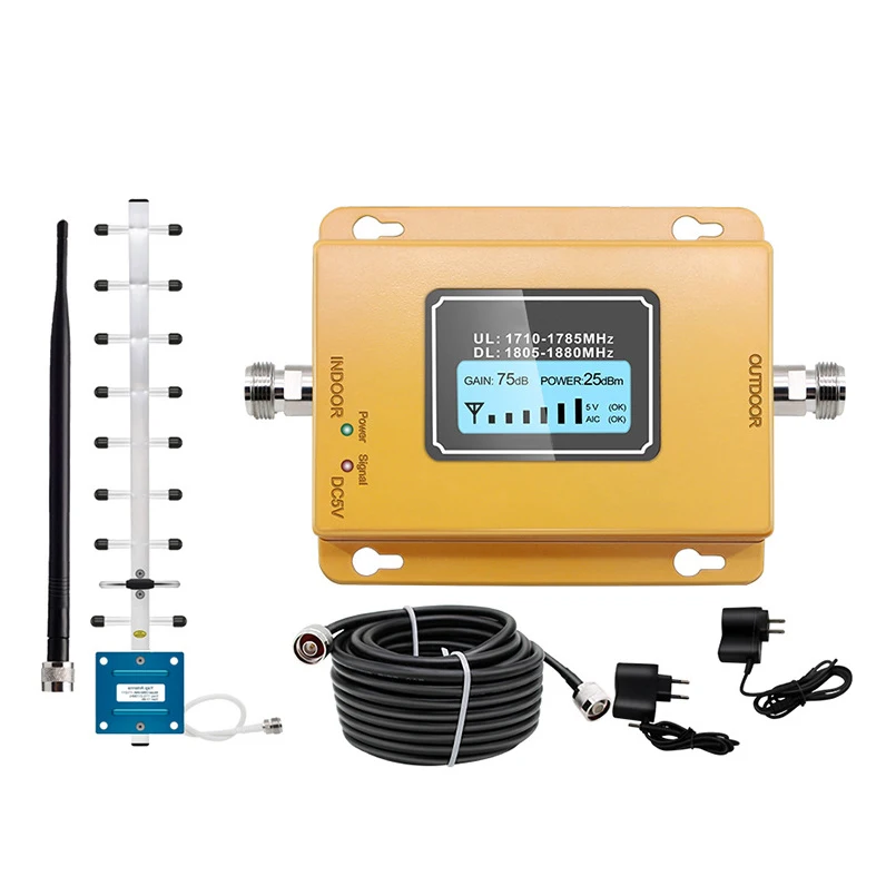 Усилитель сотового сигнала мобильного телефона с высоким коэффициентом усиления 70 дБи 2G 4G DCS 1800 МГц