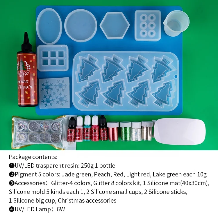 R S High Transparency Luxury diy fast uv resin glue mold starter beginner jewelry making craft kit set resina kit for jewelry