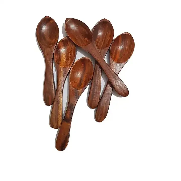 First Quality Mango Wood Flatware Salad Server Or Spoon Simple Look Kitchen Gadgets Cutlery Spoon Set Wholesale Wooden Server
