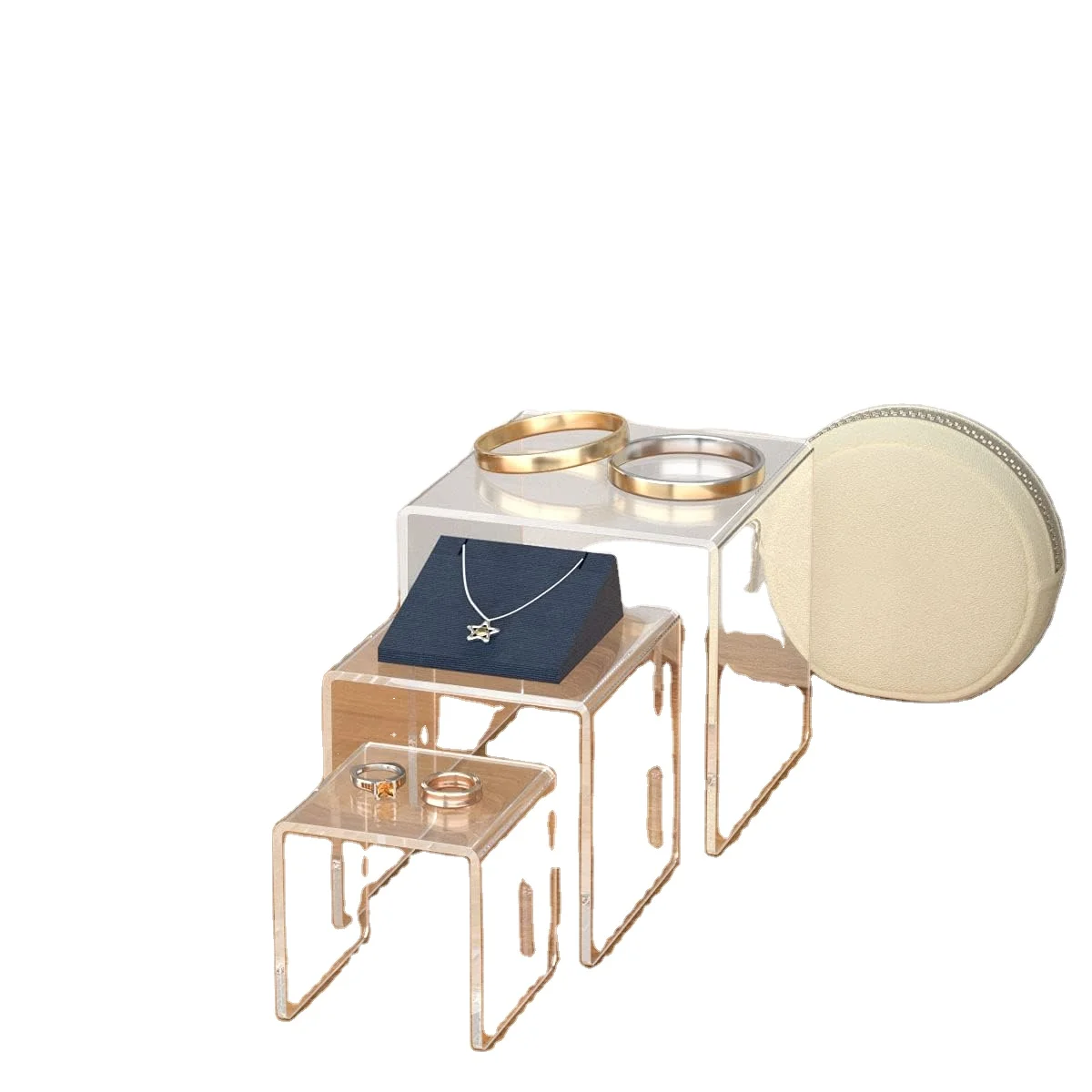 DIY Religious Angel Themed Clear Acrylic Display Risers Plastic Material for Home Decoration