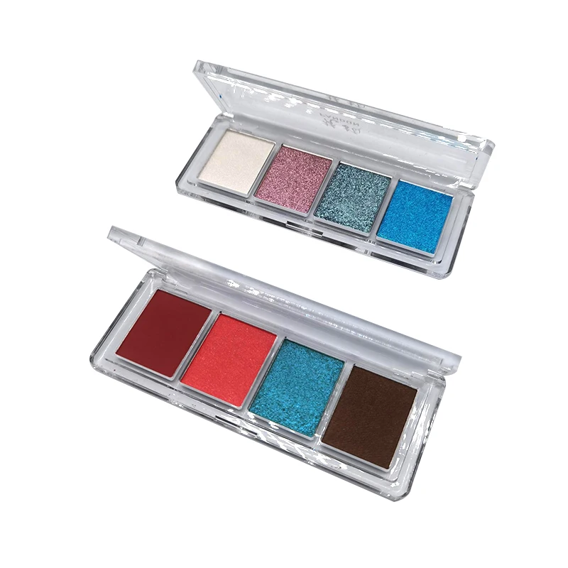 Uniasia Verified Custom Private Talc Free Makeup Cosmetics Pigment Beauty4 Color Eyeshadow Palette