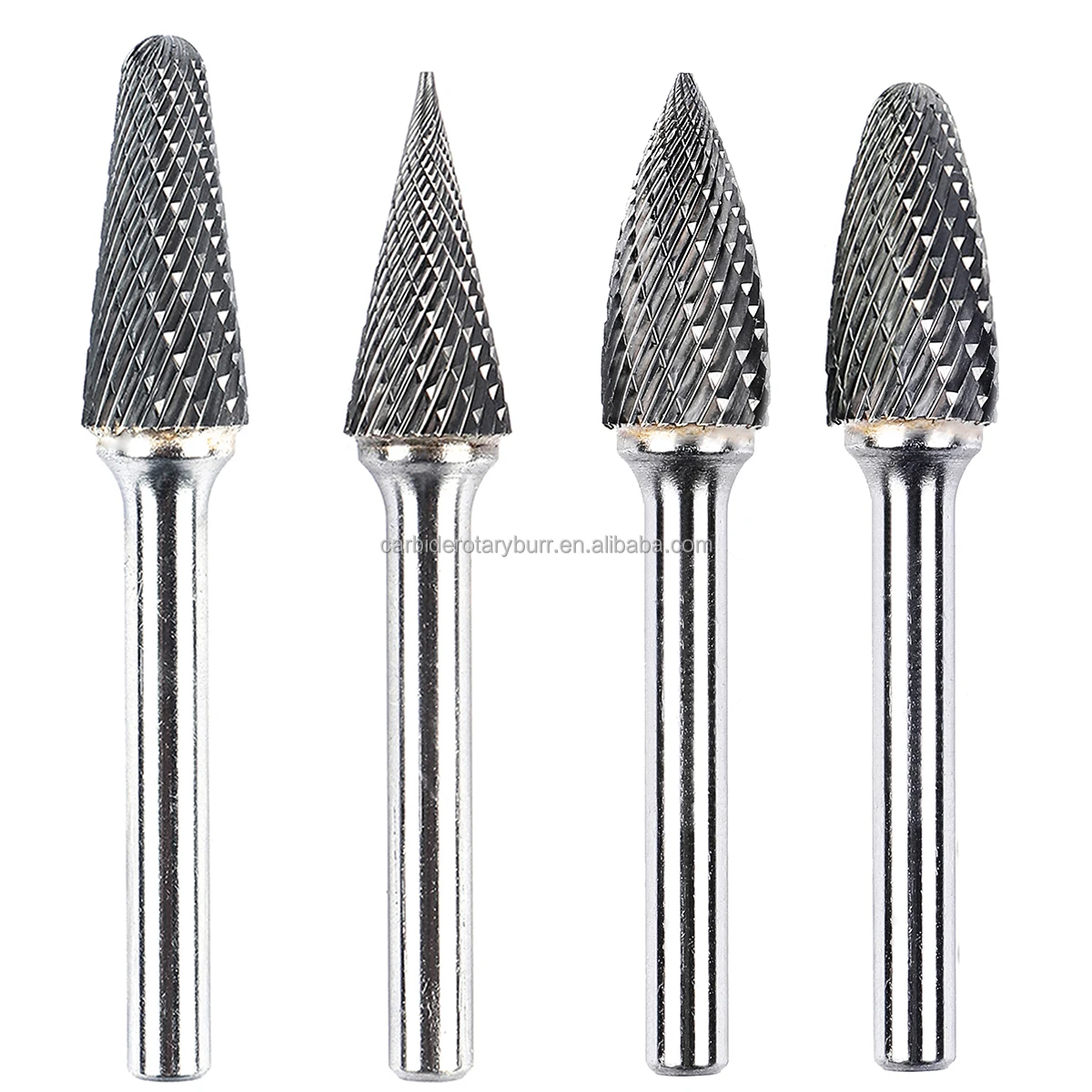 OEM/ODM 10pcs 6mm 1/4' Shank Dia Metal Wood Grinding Engraving Polishing Tungsten Rotary Burr Set Porting Tools Carbide Burrs