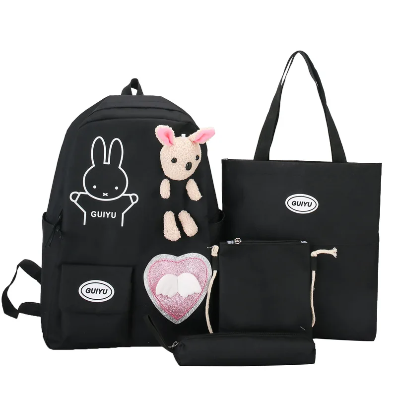 Factory Direct Sale high quality school bag for teenagers solid colo r backpack customizable logo school bag