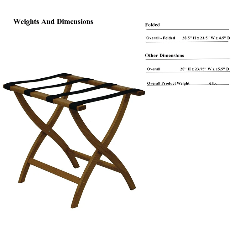 Factory Wholesale Pracical Durable Eco-Friendly Foldable Natura Bamboo Baggage Holder