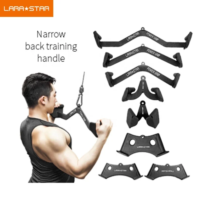 Pull Down Bar Gym Equipment Fitness Accessories Set Of 8 Pcs Weight Lifting Mag Grips