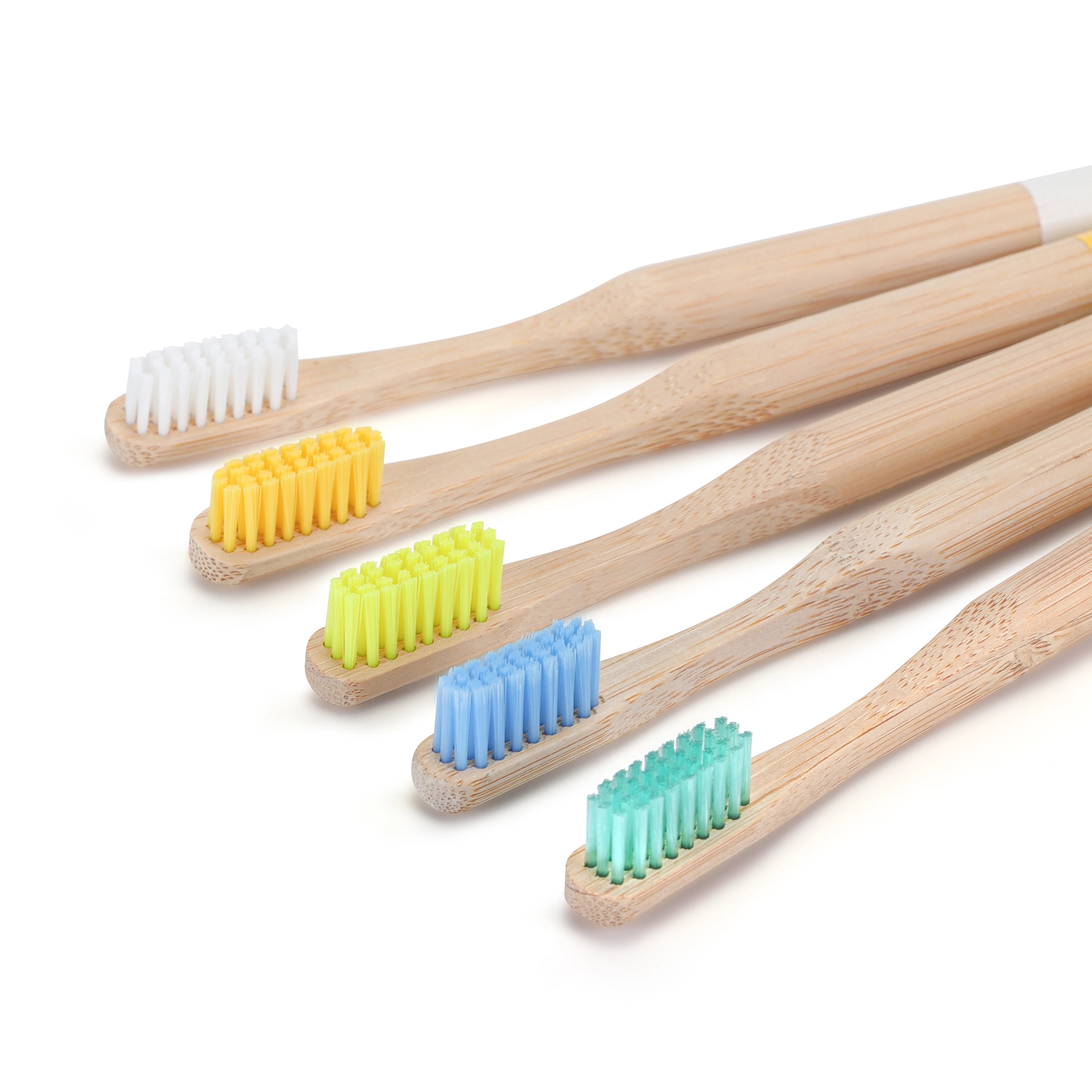 wholesale high quality bamboo toothbrush  reusable  rainbow natural tooth brush