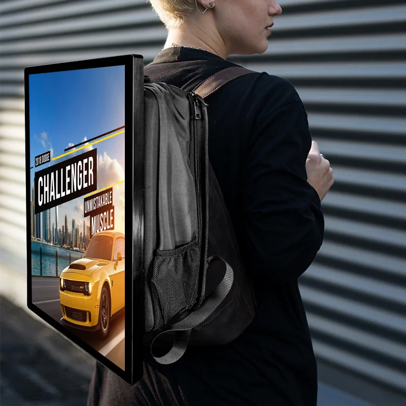 Human Walking Digital Billboard Lcd Walking Billboard Portable Backpack Walking Billboard