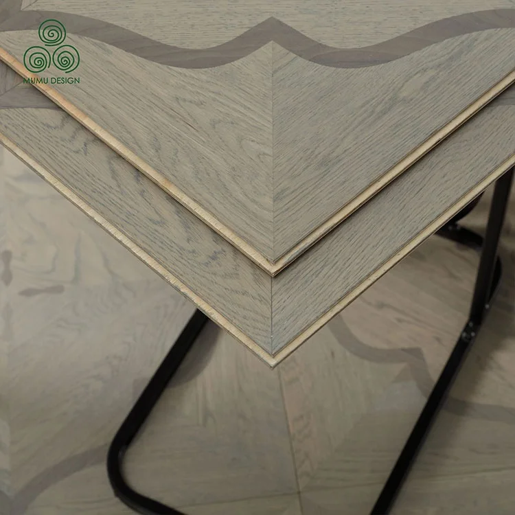MUMU Indoor Decorative Versailles Deck Colors Herringbone Hexagon Square Real Wood Parquet Floor