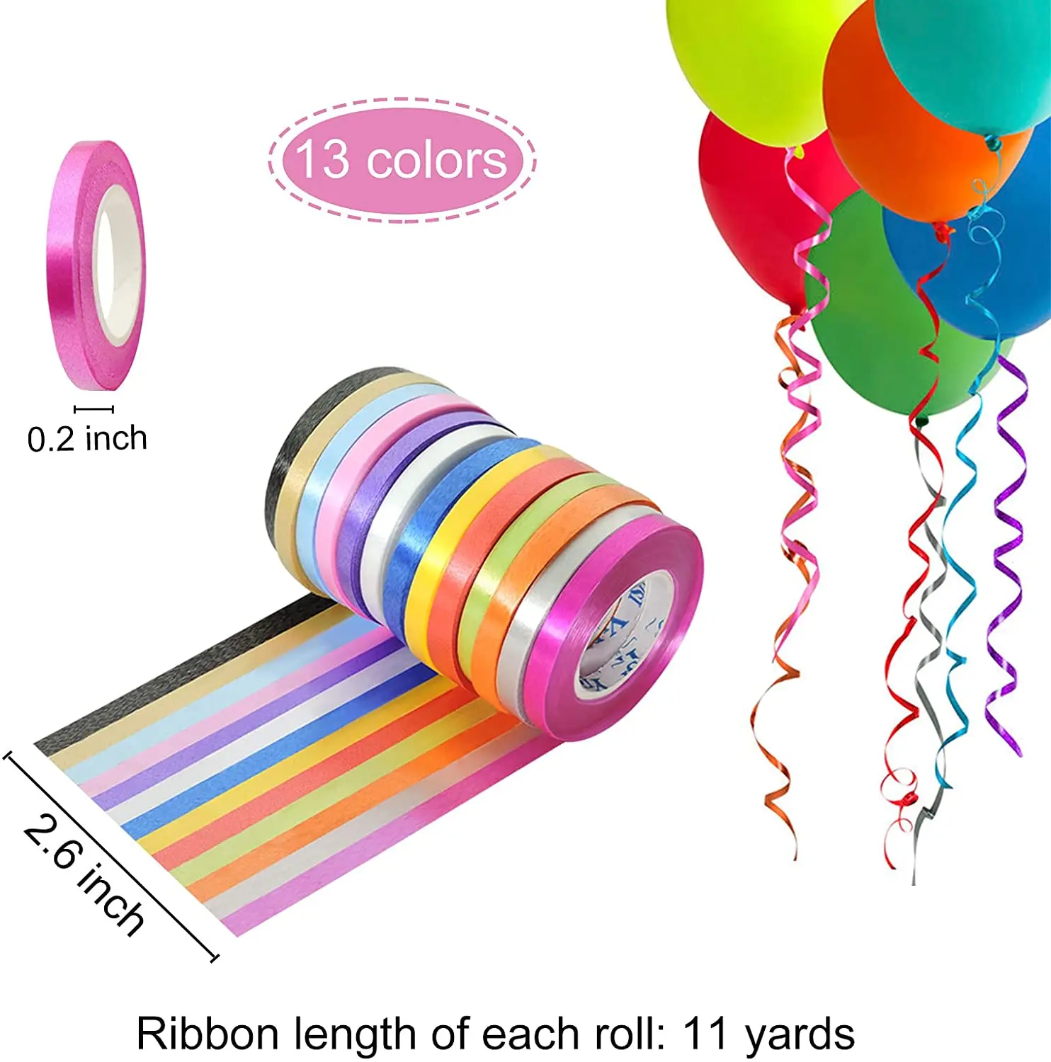 Wholesale 5mm*10M Colorful PP Balloon Decoration Curling Ribbon for Wedding Party