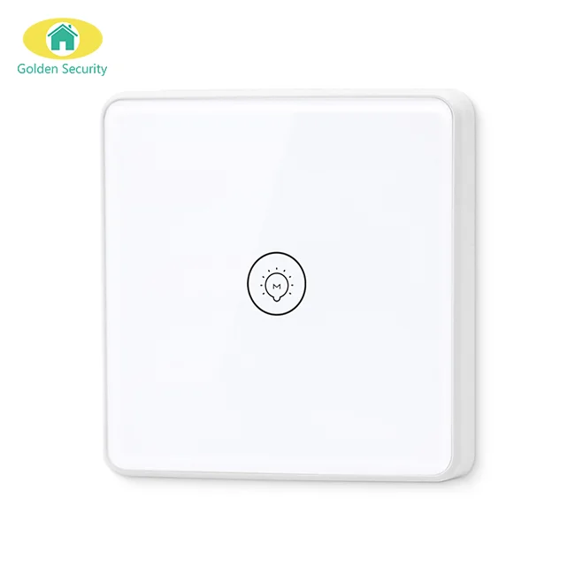 Golden Security WIFI Zigbee Tempered glass wall Touch Switch 1/2/3/4 Gang EU standard smart switch with frame at low price