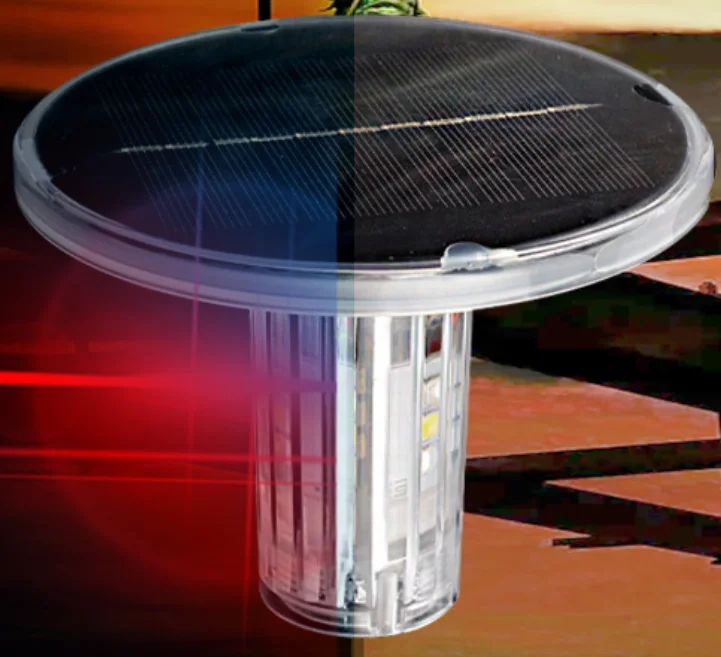 Traffic Emergency Signal Warning Flash Beacon Strobe Lamp Solar Panel 5V 120ma 3 Color SMD LED Warning Light For Road Safety